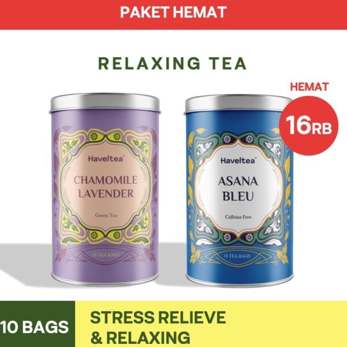 

RELAXING TEA BUNDLING | Asana Bleu & Chamomile Lavender | Big Tin