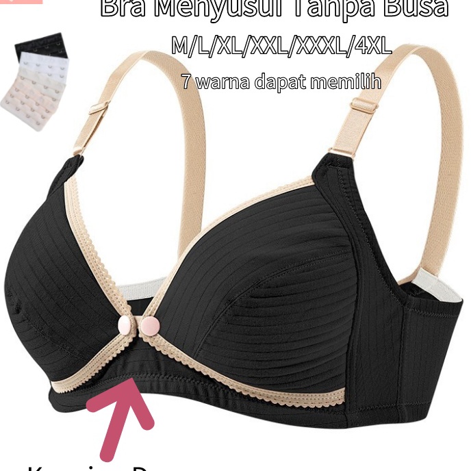 Original ANGEL MOMMY Bh Menyusui Nursing Bra New Katun Tanpa Kawat Murah Bra Menyusui Katun Murni Br
