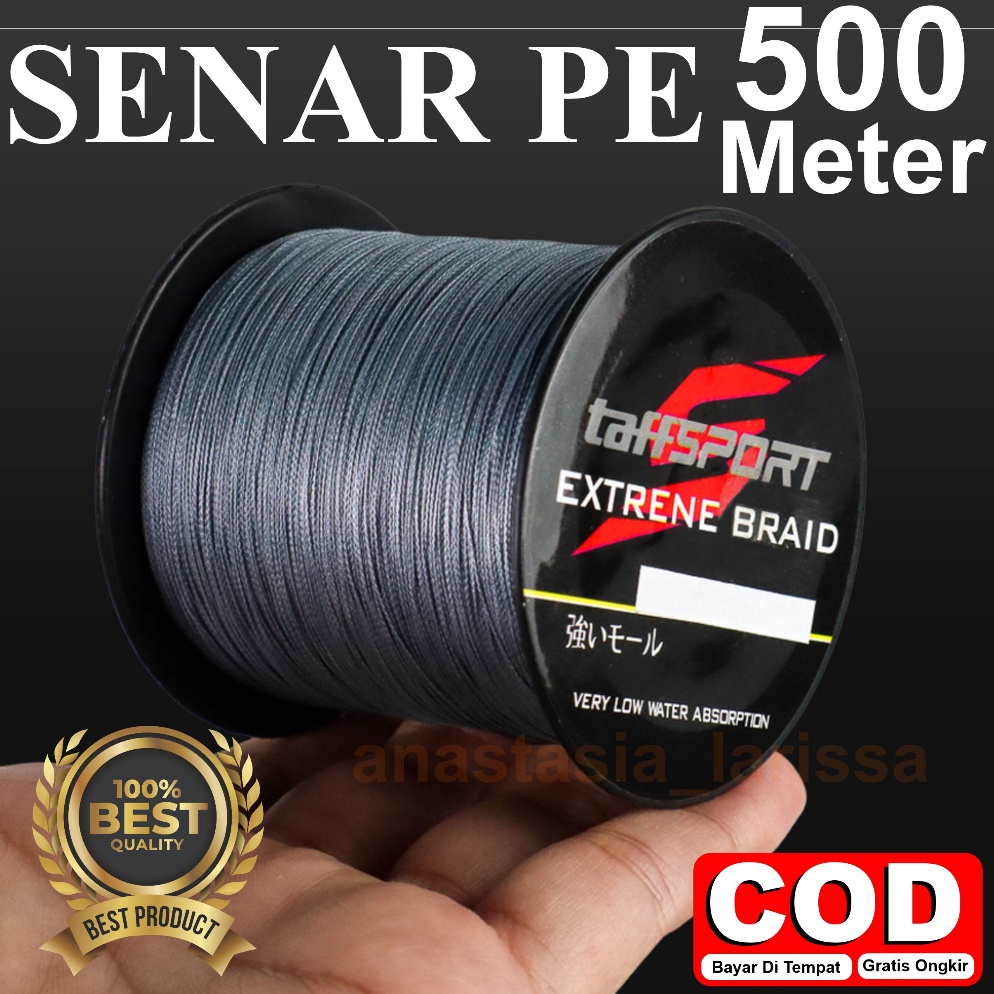 Pasti LakuHh6H1 TaffSPORT SPECTRA Senar PE Extreme Braid X4 0.8 1.2 2.5 3 5 300m dan 500 Meter Gray 