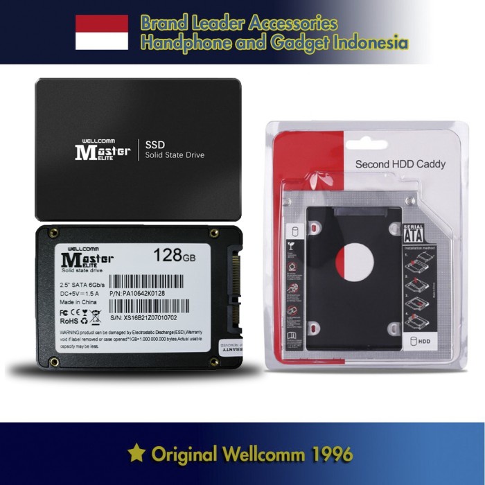 NEW SERIES WELLCOMM ELITE SSD 128 GB SATA III 2.5" / SSD MURAH / SSD 128GB ORIGINAL TERBARU