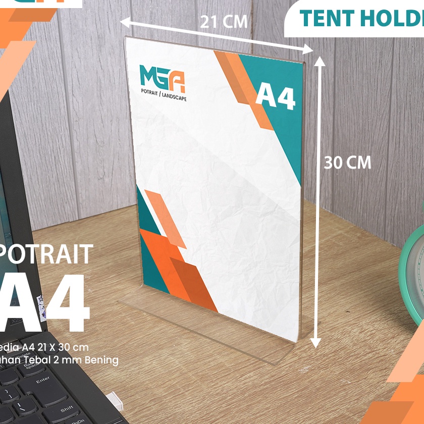 

(☛ I☀5O) TEMPAT BROSUR STAND 2MM / TENT HOLDER / TENT CARD AKRILIK UKURAN A4 PORTRAIT 2 SISI- berrkualitas!