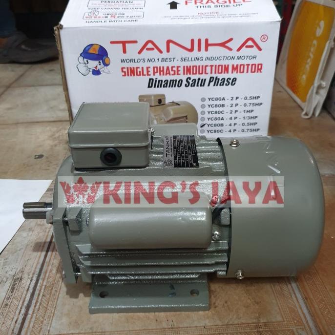 populer] Dinamo Elektromotor 0.5 HP Putaran Lambat 1 phase TANIKA