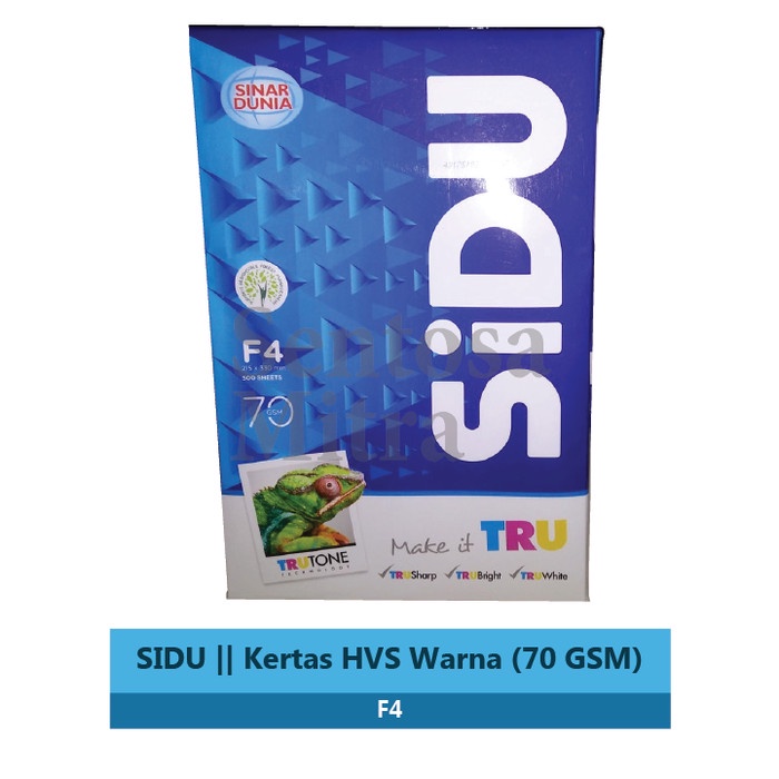 

Kertas HVS Warna Sinar Dunia Sidu F4 Folio 70gr Biru Hijau Pink Kuning HRG DISKON