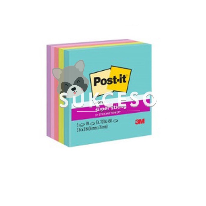 

3M Post It Cube 654 5 SS MIA / Sticky Notes Warna Neon Berkualitas HOT SALE