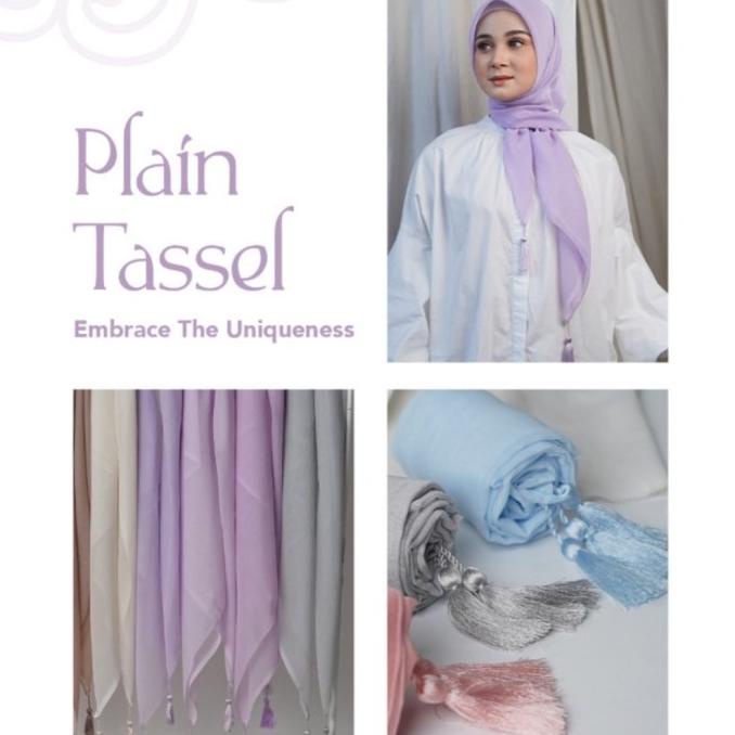 Sale tassel paris premium napocut (jilbab segiempat) Termurah