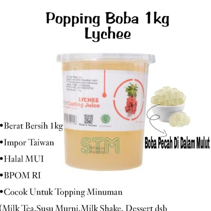 

Popping boba 3.2kg (lychee)