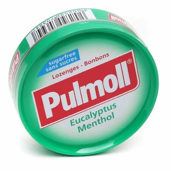 

```````] PULMOLL EUCALYPTUS MENTHOL VITC SUGARFREE 45gr Permen Candy Bebas Gula