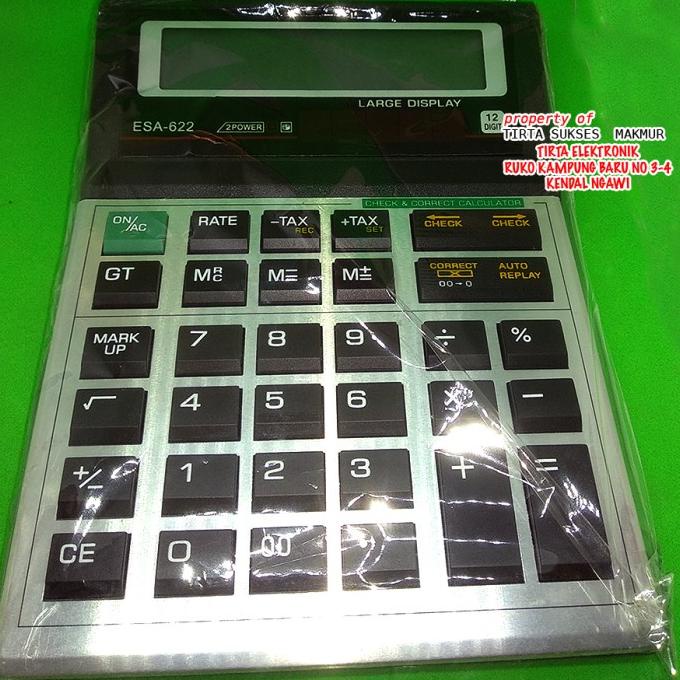 

:=:=:=:=] Kalkulator Calculator Besar Esa 622 Check & Correct 12Digits Original