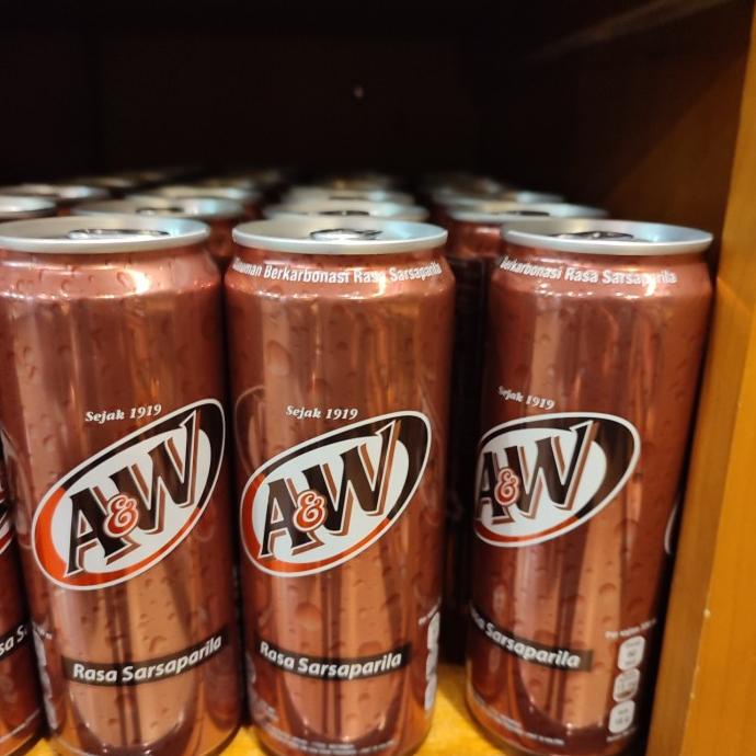 

$$$$] A&W SARSAPARILLA 330 ml can 1 karton 24 kaleng