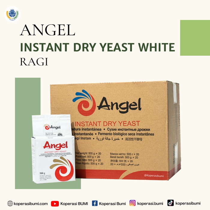 

Hariya Angel Instant Yeast White Isi 20 500Gr/ Pcs