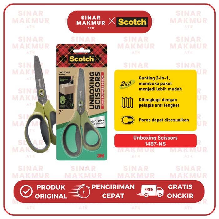 

Bestseller Gunting/Precision Unboxing Scissors Hijau 1487Ns Scotch 3M (Pcs)