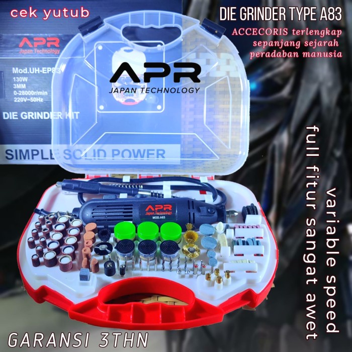 Die Grinder / Gerinda Tuner Mini APR A-83 Bor Botol Lengkap Fullset