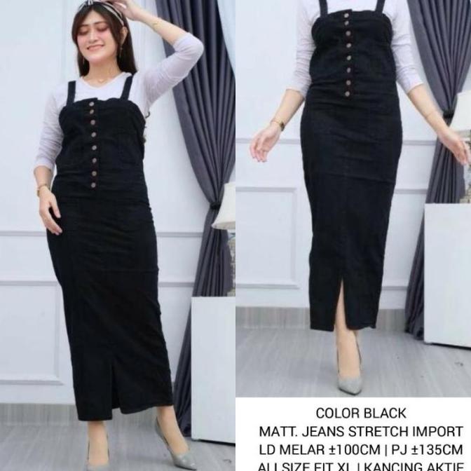 Delila Delilla Overall Jeans Wanita | Overal Rok Kodok Jean Jens Jins