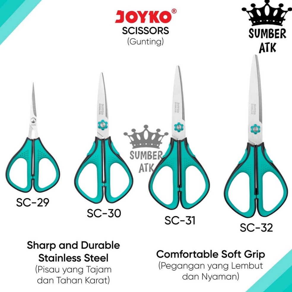 

[PRODUK CHTW078] Gunting Scissors Joyko SC-29 SC-30 SC-31 SC-32 79