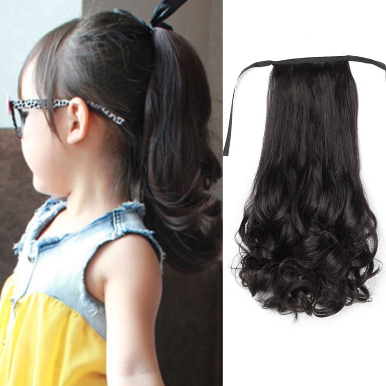 SPECIAL PRICE WD Wig Ponytail Anak Rambut Palsu Extension Hair Clip Ponytail Model Pendek Keriting 3
