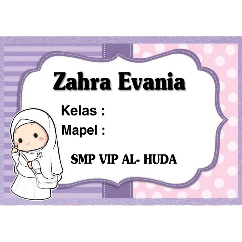 

EC95 ( ISI 50 PCS) LABEL BUKU SEKOLAH ANAK BISA CUSTOM NAMA 3536