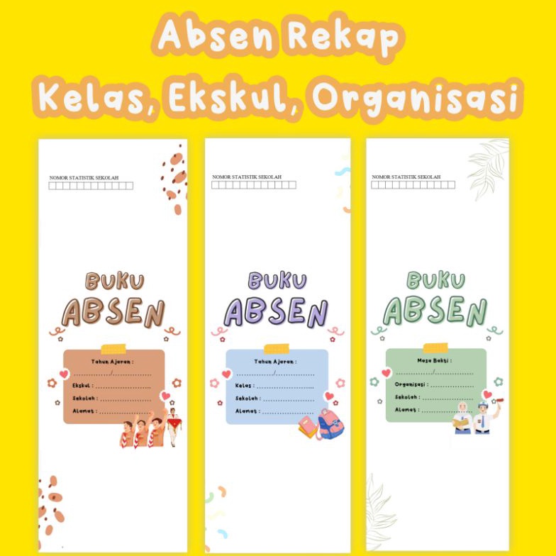 

Ready Buku Absen Rekap Kelas Ekskul Organisasi 52