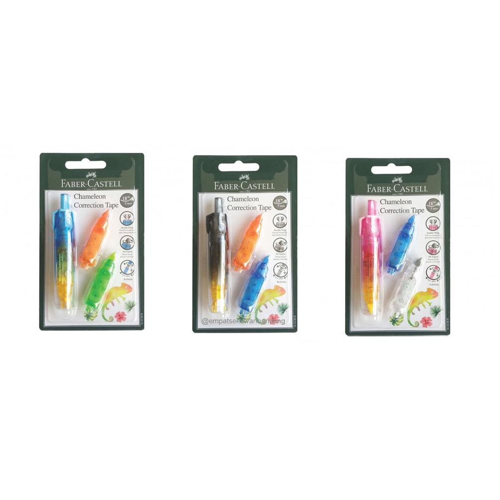 

QR8858 Correction Tape Faber Castell Motif Chameleon Free Refill 2 (163328R, 163351R, 163399R ) shesb Model Baru ⌒