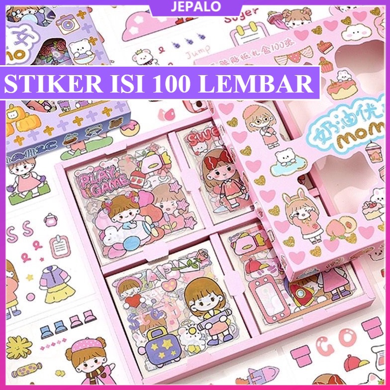 

56 Stiker kartun korea viral isi 100 Lembar Stiker Motif Kartun Korea Anti Air Dapat Box jepao shop makassar kchdl