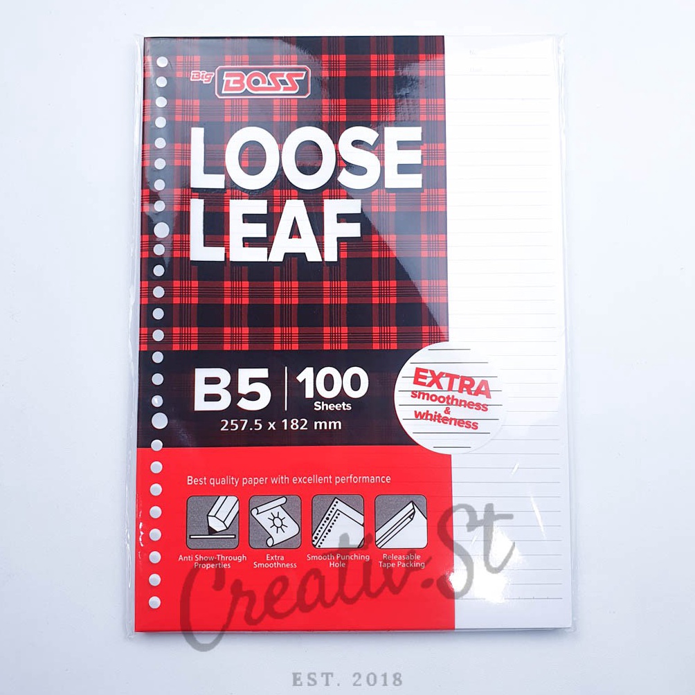 

72 Loose Leaf B5 100 Lembar Big Boss GARIS ➽COD
