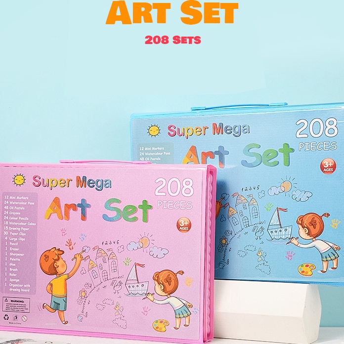 

(㊚B11/A☑] Crayon Set 208 Pcs Pensil Warna Lengkap Krayon Set Alat Menggambar Mewarnai Cat Air Lukis Anak -kekiniaan.!!