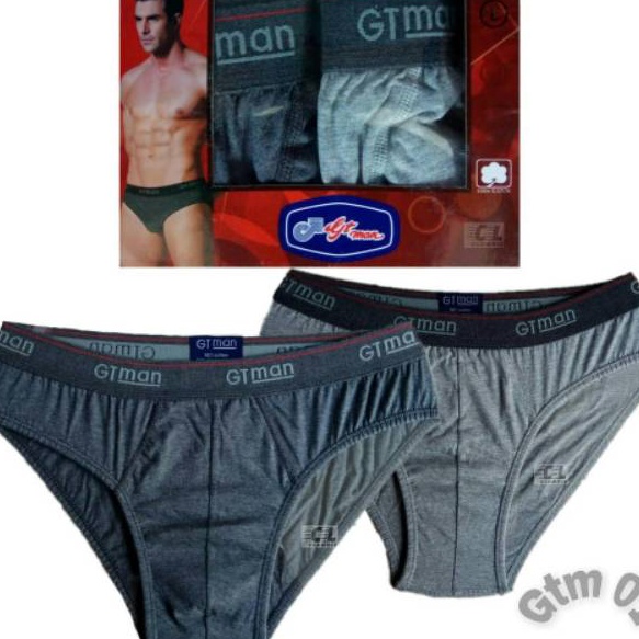 Star Seller ISI 2 PCS CELANA DALAM PRIA GT MAN GTM 01 SIZE M-L-XL | CD GT MAN