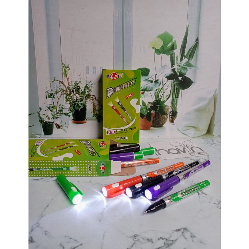 

→ (12pc) PEN SENTER BRILLINACE PENA LED LIGHT 57