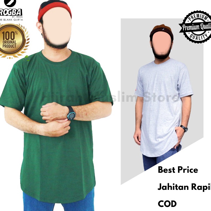 Star Seller Kaos Kurta Basic Pakistan Polos Longline Lengan Pendek S M L XL XXL Big Size Jumbo By RO