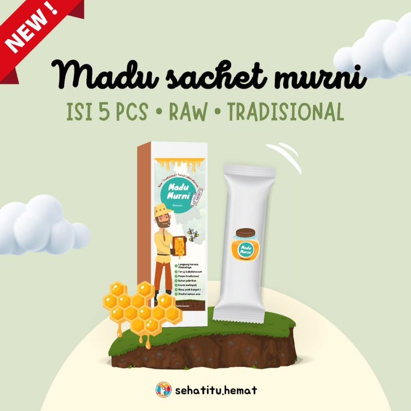 

Sehatitu.hemat.kalsel Madu Murni Sachet (50ml)