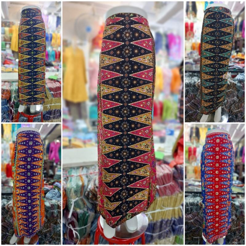 Rok Batik Tumpal Wanita Betawi Katun Motif Model Span Kekinian