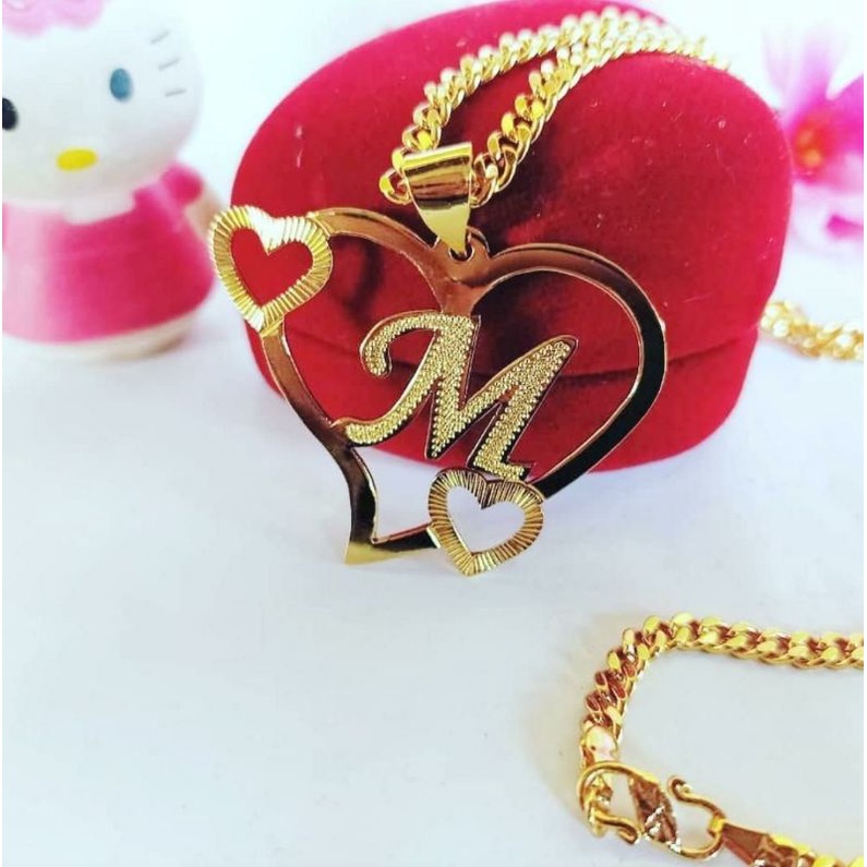 Kalung Huruf Motif Love