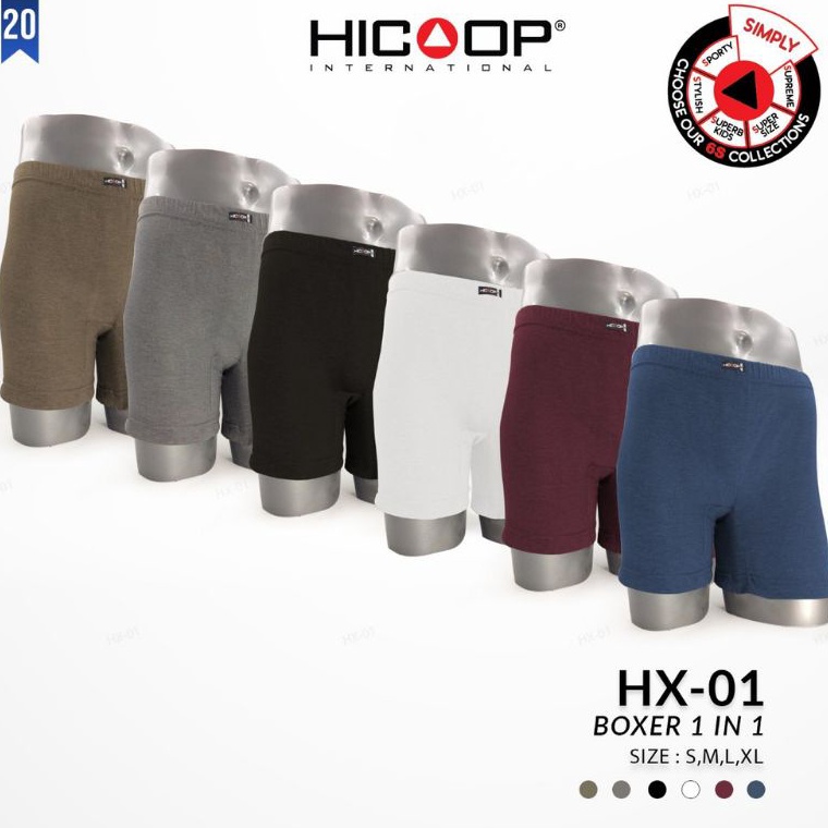 LANGSUNG ATC Celana Dalam Boxer Hicoop HX-01 / Kolor Hicoop / Hicoop Underwear Murah