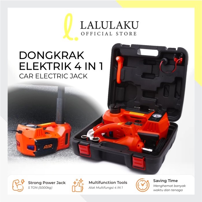 Terlaris Dongkrak Elektrik/Electric Car Jack 5 Ton Dongkrak Komplit Set 4 In 1
