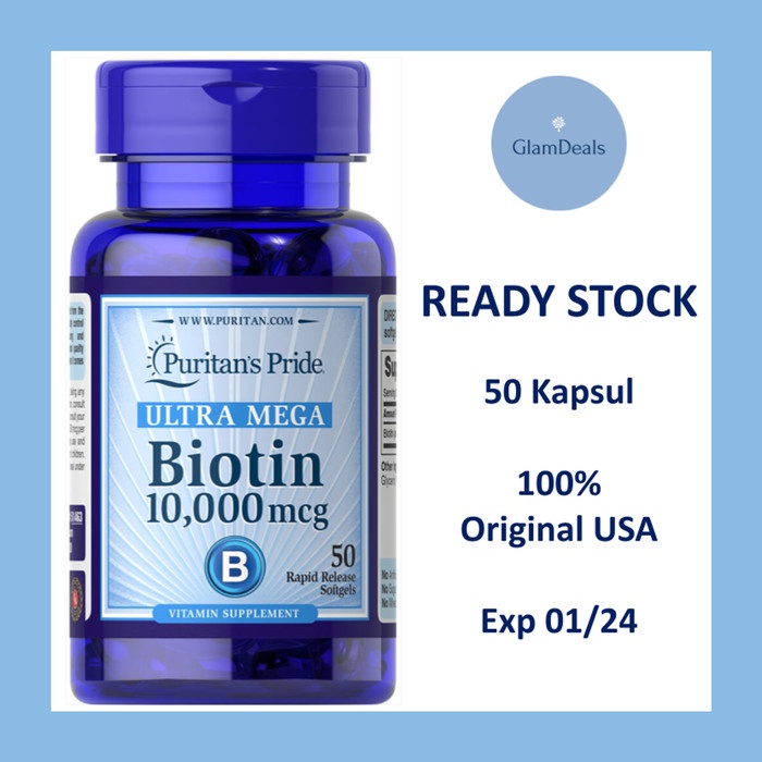 PURITAN BIOTIN 10000 MCG (50 SOFTGEL)