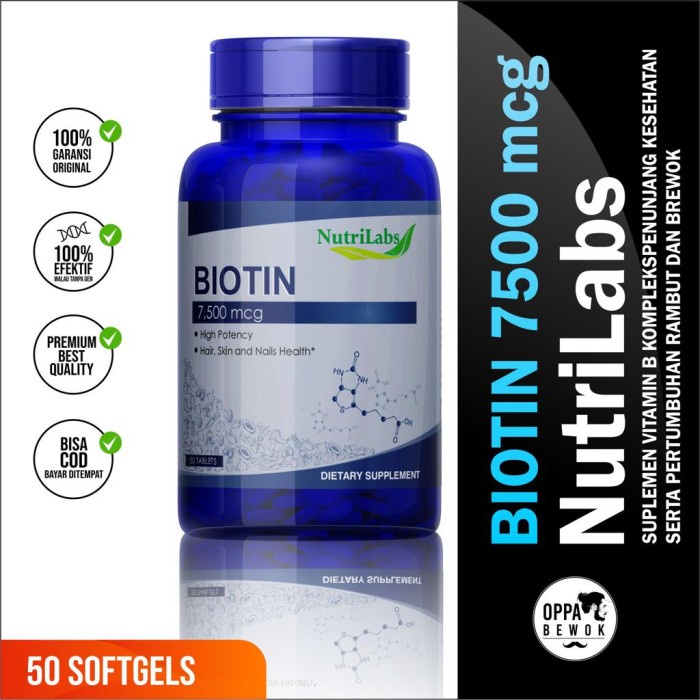 BIOTIN 7.500 NUTRILABS