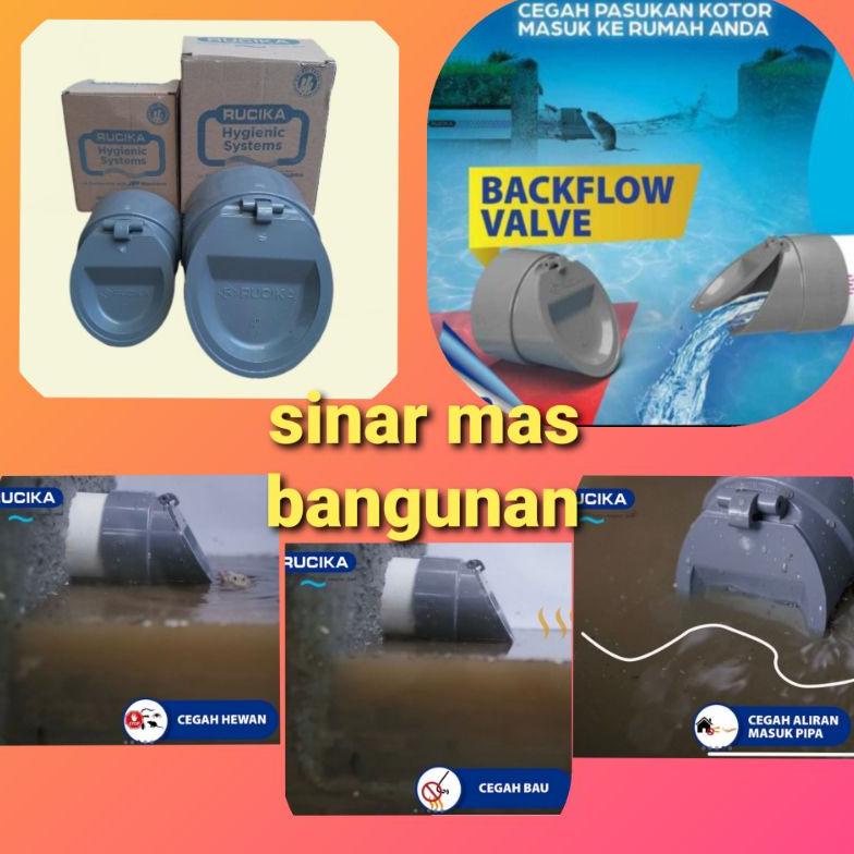 Promo Back Flow Valve Rucika 3' Dan 4' ,Fiting Katup Satu Arah Rucika,Backflow Valve,Tutup Pembuanga