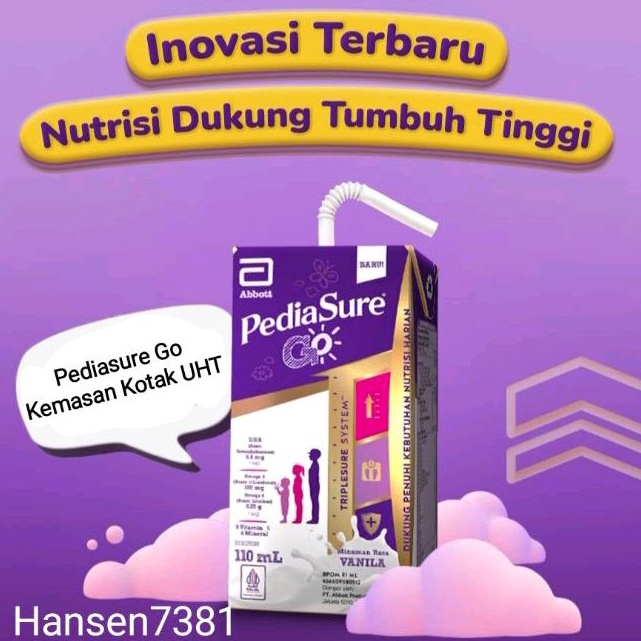 

VNFX8347 Pediasure Go 110 ml Susu UHT Pediasure Susu Peninggi Badan