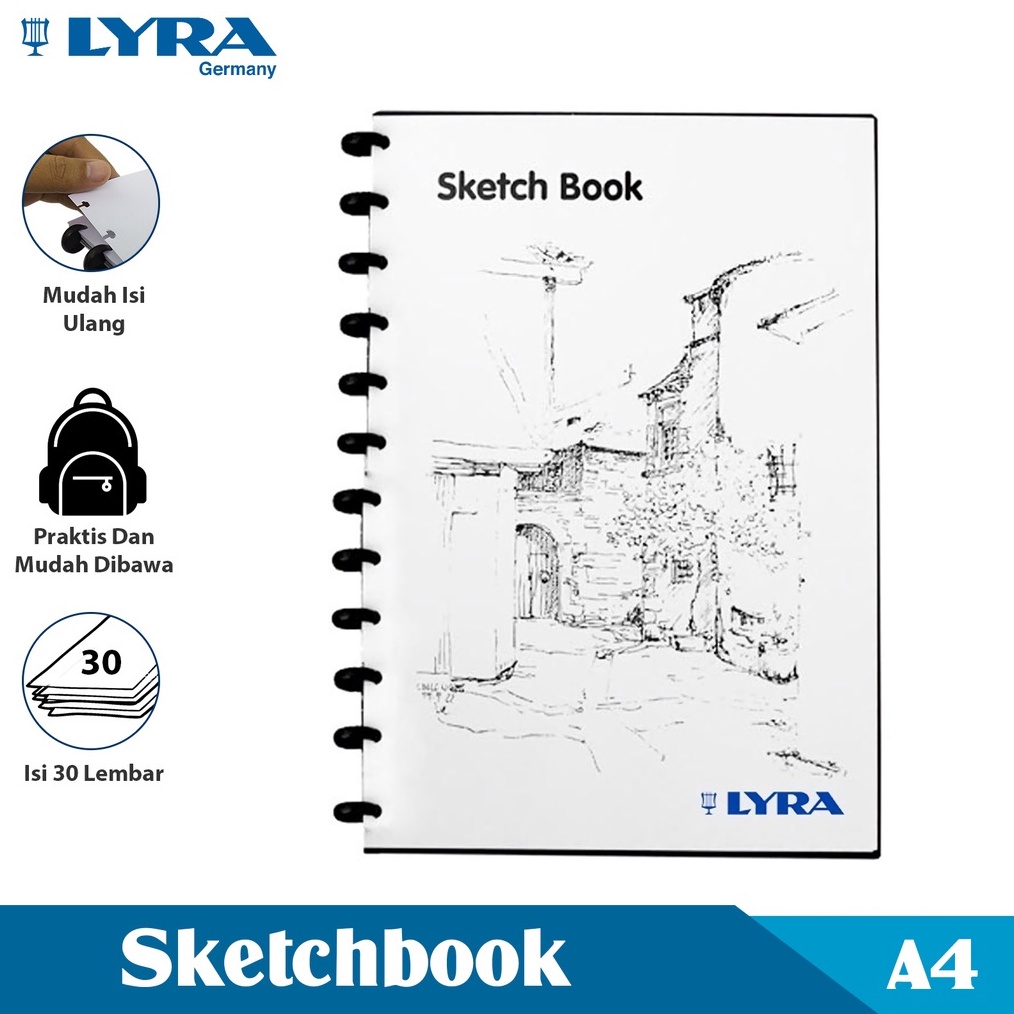 

BIG SALE Lyra Buku Sketsa Ukuran A4 30 Lembar Sketch Book Binder Buku Bergambar Lyr-9210260