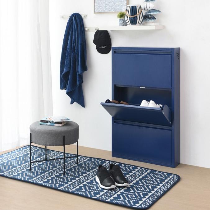 INFORMA - LEMARI - LEVI KABINET RAK SEPATU 3 TINGKAT - BIRU