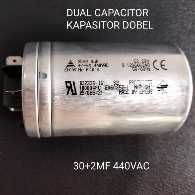 >*>*>*>*] CAPACITOR AC PANASONIC KAPASITOR AC 30+2MF 440VAC UNTUK OUTDOOR AC
