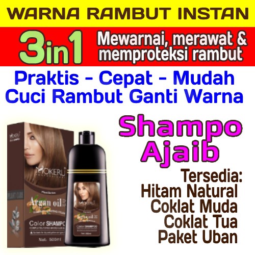 Shampo Pewarna Rambut Semir Rambut Instan Cat Rambut Uban