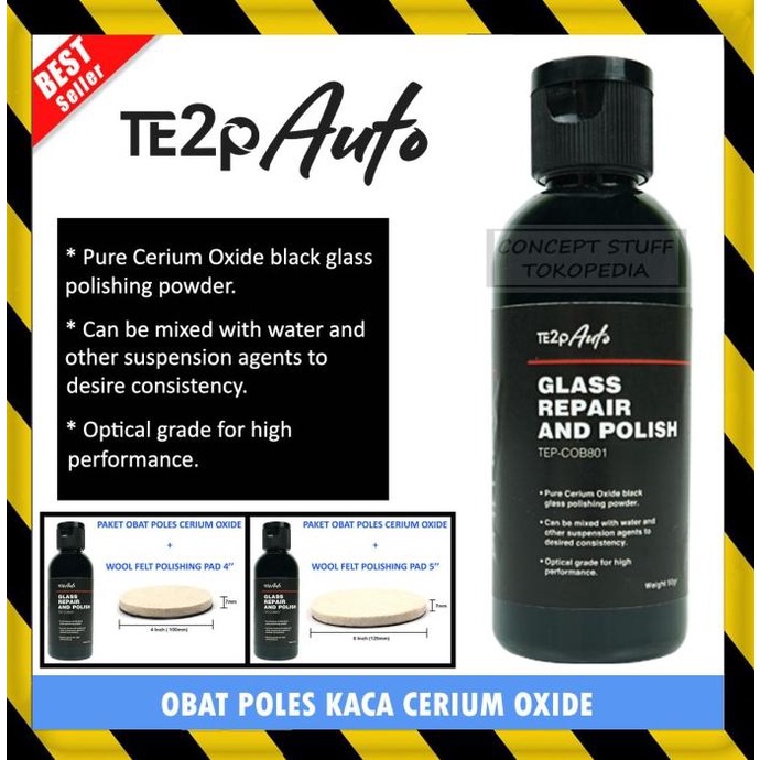 OBAT CERIUM OXIDE POLES PENGHILANG BARET KUSAM KERAK JAMUR KACA MOBIL