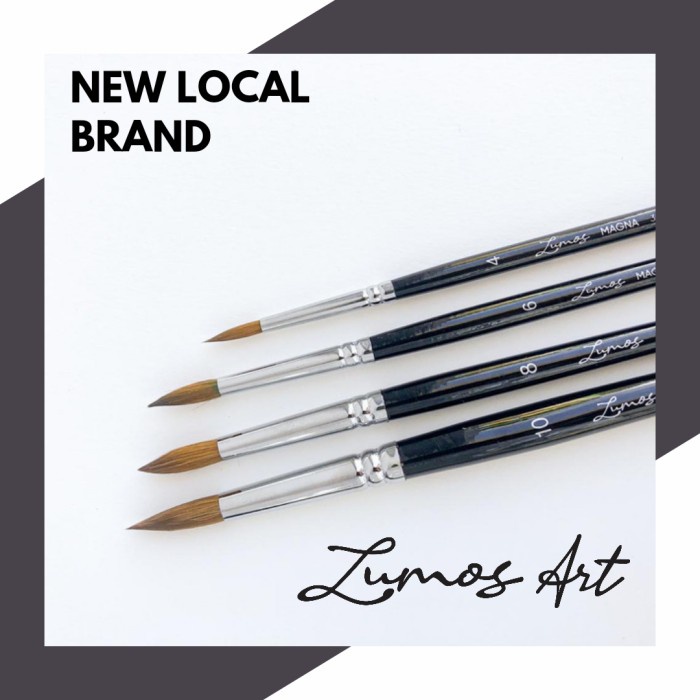 

Terlaris Lumos Art Magna Watercolor Brush Kuas Cat Air Mixhair
