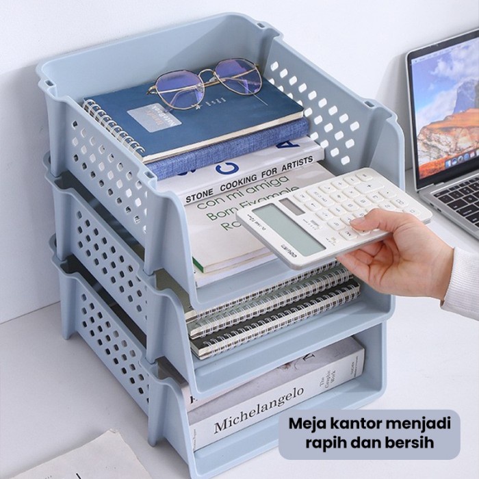 Starlight Rak Meja Tempat File Susun Dokumen Kantor Berkas Stationery