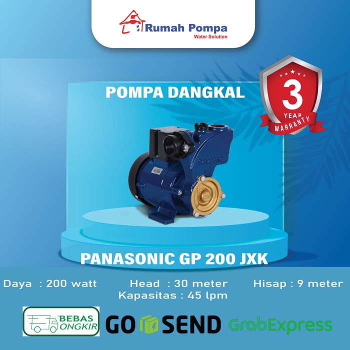 MESIN POMPA AIR PANASONIC GP 200 JXK