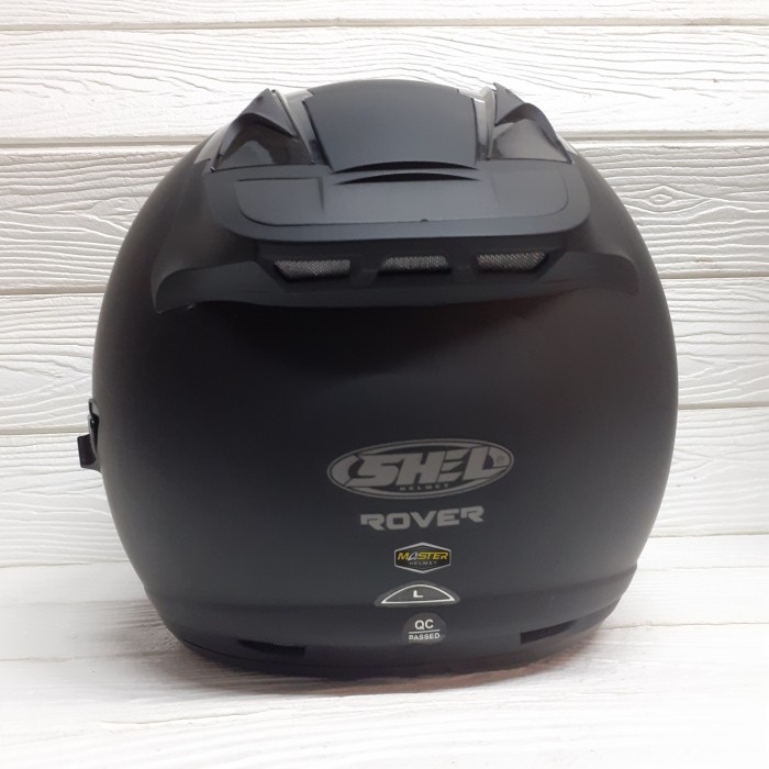 Helm Shell Rover Solid Black Doff Helm Double Visor Original