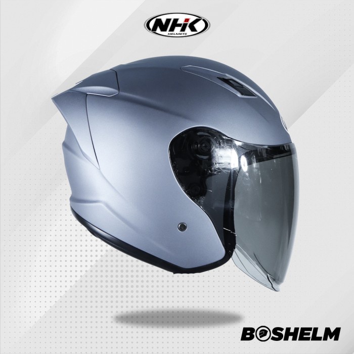 Helm Nhk R1 Elite Solid Dark Grey Doff Helm Half Face Sni