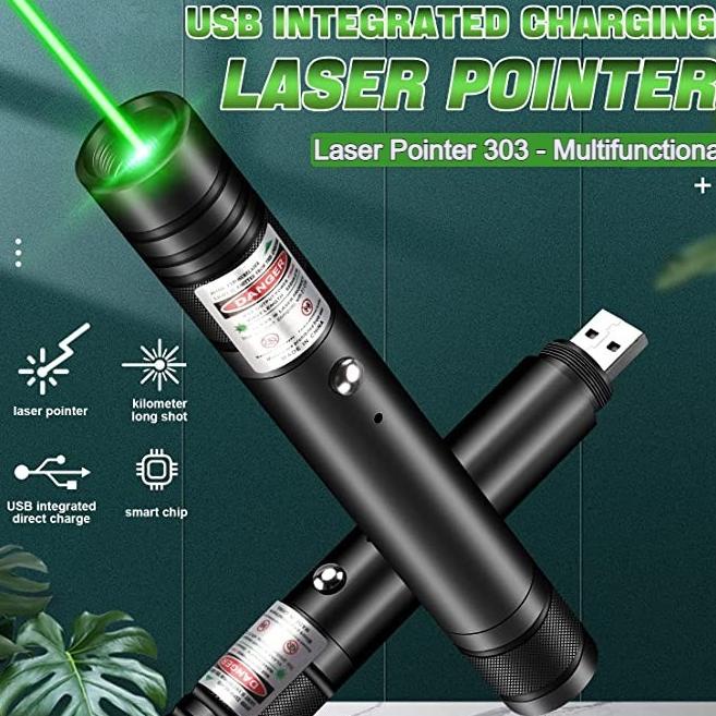 Laser Penunjuk Pointer Hijau 303 Jarak Jauh / Green Laser Pointer 303A