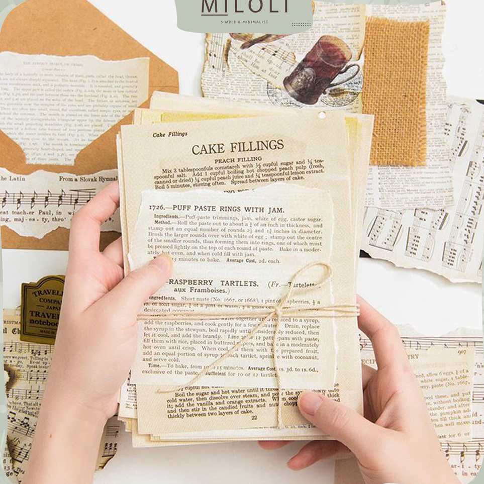 

Top Design7d7Cr [MILOLI] 57Pcs OLD BOOK Paper Journal Decor Kertas Dekorasi Buku Kertas Motif - B0109