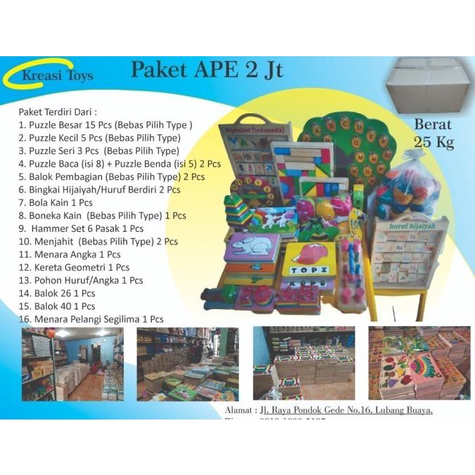 Paket Murah Alat Peraga Edukatif APE PAUD TK [2 juta]